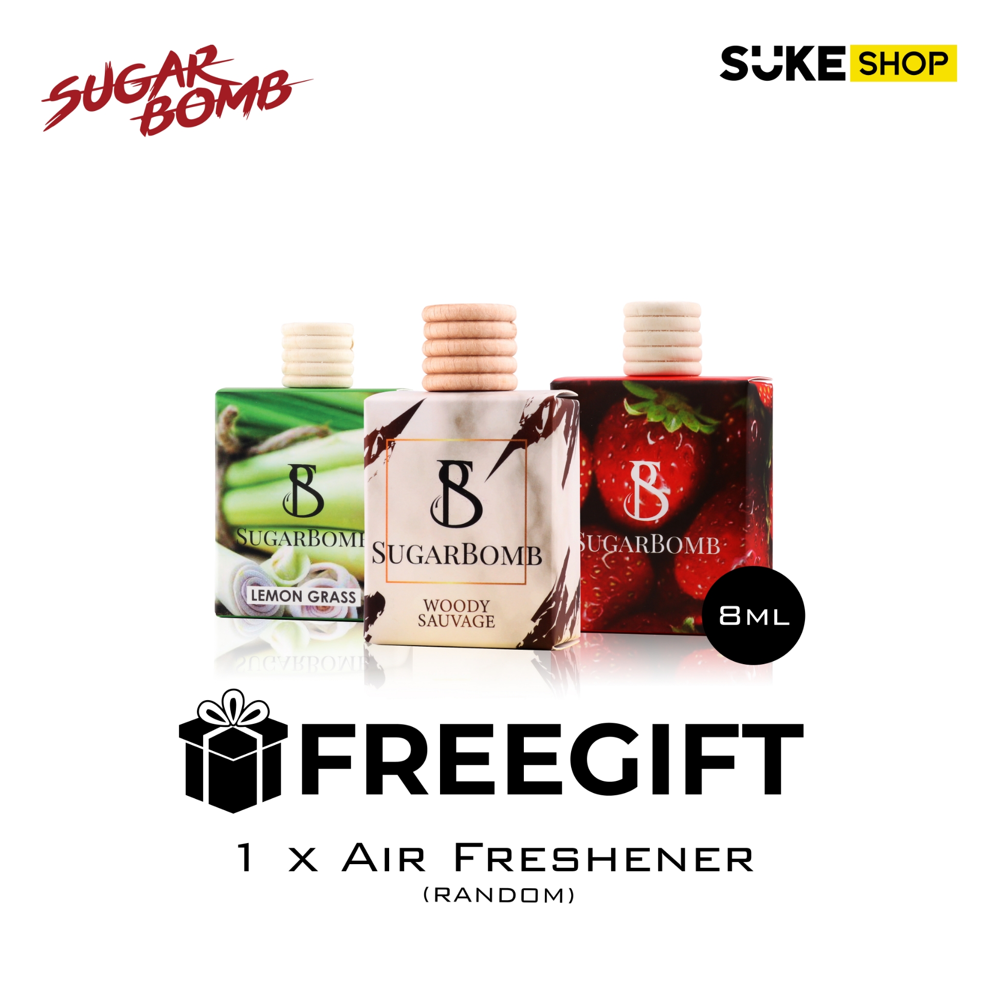 SUKE SHOP. Combo 2 Botol SugarBomb (FREE 1 Air Freshener)