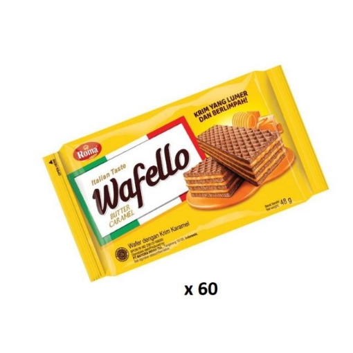 SUKE SHOP. ROMA WAFELLO BUTTER CARAMEL WAFER 60X48G