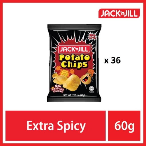 Picture of JNJ POTATO CHIP EXTRA HOT&SPCY 36X60G