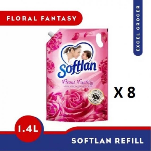Picture of E/ SOFTLAN FLORAL PINK 8X1.4L