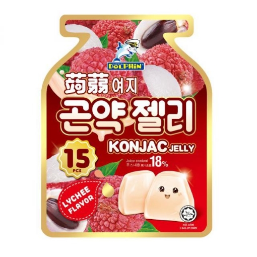 Picture of DOLPHIN KONJAC JELLY LYCHEE 15X20G