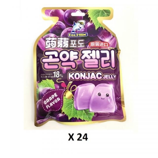 Picture of DOLPHIN KONJAC JELLY GRAPE 24X15SX20G