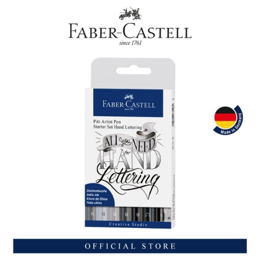 Picture of Faber-Castell PITT Artist Pen HandLettering - Wallet of 8pcs