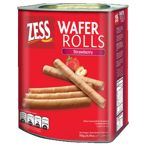 Picture of ZESS WAFER ROLLS STRAWBERRY 700G