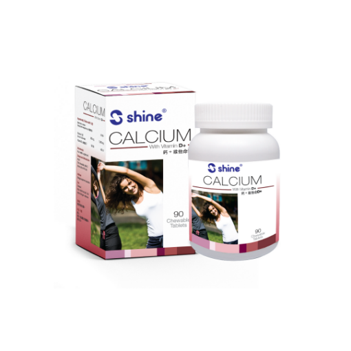 Picture of Shine Calcium With Vitamin D Chewable Tablet -Orange Flavour