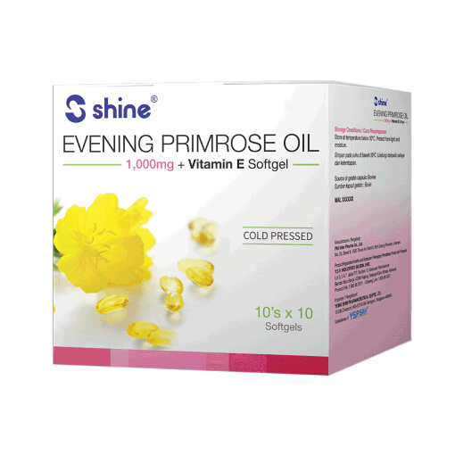 Picture of Shine Evening Primrose Oil 1000Mg & Natural Vitamin E Softgels