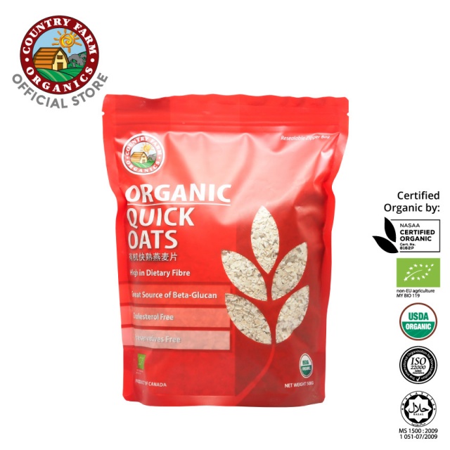SUKE SHOP. Country Farm Organics Canada Quick Oats 500g