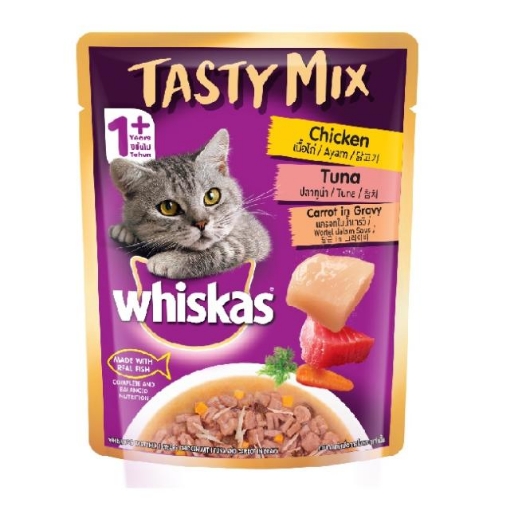 Picture of WKAS Tasty Mix Chicken Tuna Carrot in Gravy 70g