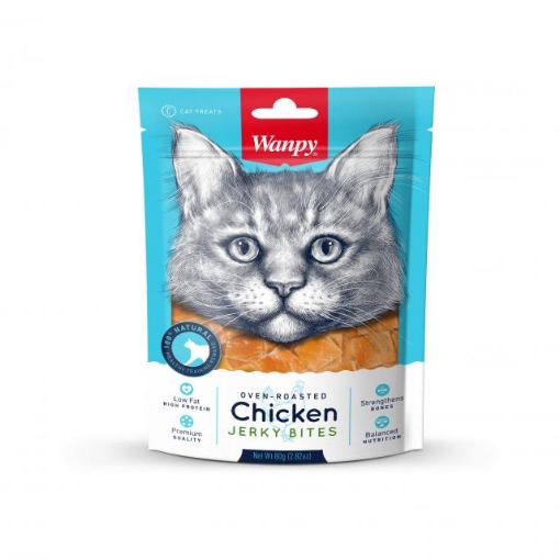 Picture of WANPY Chicken Jerky Bites For Cat 80gm