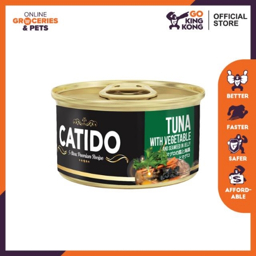 Picture of CATIDO Tuna White Loin with Vegetables and Seaweed in Jelly 80g