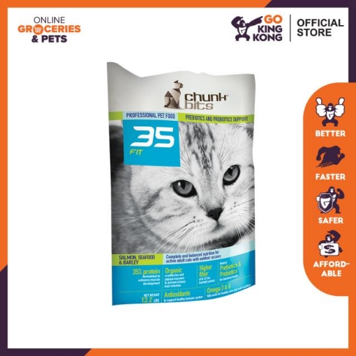 Picture of CHUNKBITS Cat Fit 35 Salmon,Seafood & Barley 0.8kg