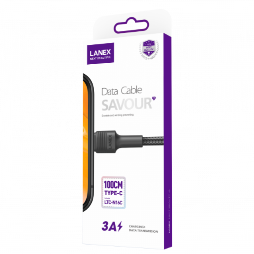 Picture of Lanex USB to Lightning Fast Charging Cable 1M