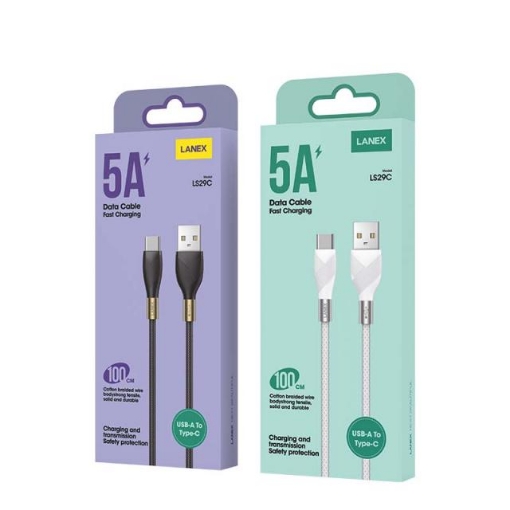 Picture of Lanex Type-C 5A Fast Charging Cable 1M