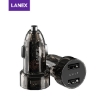 Picture of Lanex 3.1A Dual USB Ports Car Charger Kits - Type-C Cable (Transparent)