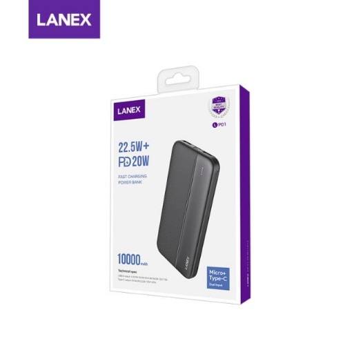 Picture of Lanex 22.5W + PD 20W Fast Charging Power Bank 10000mAh