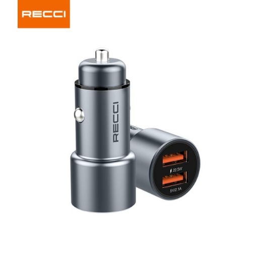 Picture of Recci 33W (10.5W+22.5W) Dual USB Car Charger