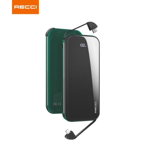 Picture of Recci PD 20W + 22.5W Power Bank 10000mAh (Built-in Type-C + Lightning Cable)