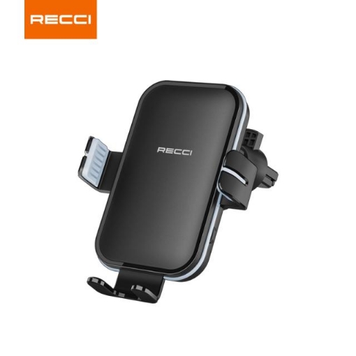 Picture of Recci 15W Car Holder with Wireless Charging (Automatic clamping with press button design)