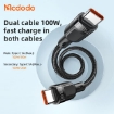 Picture of Mcdodo 2 in 1 Type-C to Dual Type-C Cable 1.2M (100W Max.)