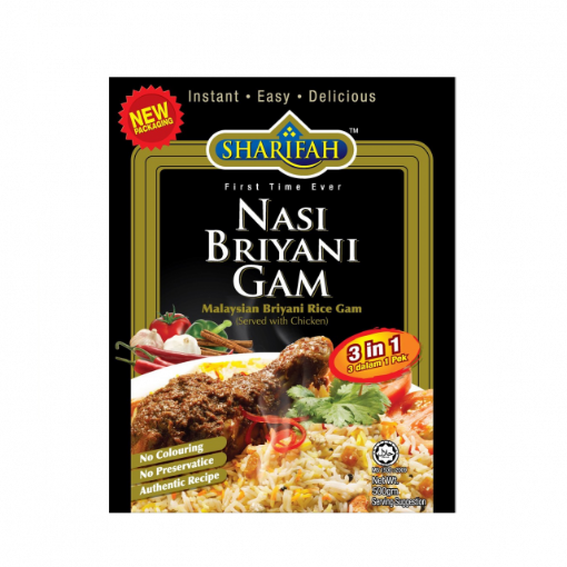 Picture of SHARIFAH Nasi Briyani Gam - Briyani Rice Gham (535g) Ready To Cook